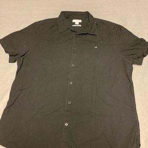 Calvin Klein button down shirt men’s XL black cotton stretch